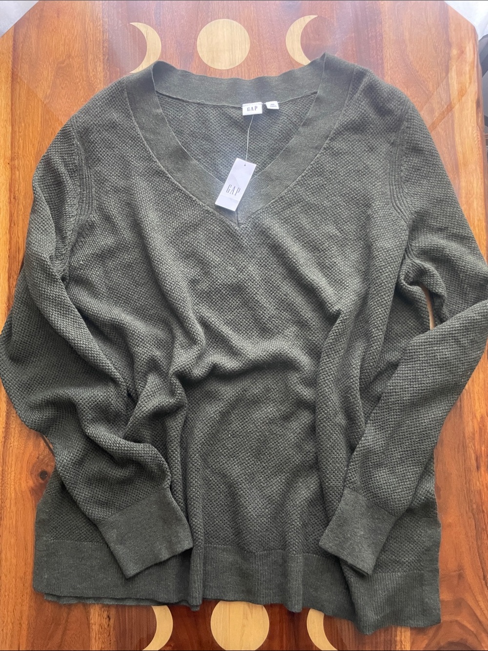 Dark Green V Neck Sweater